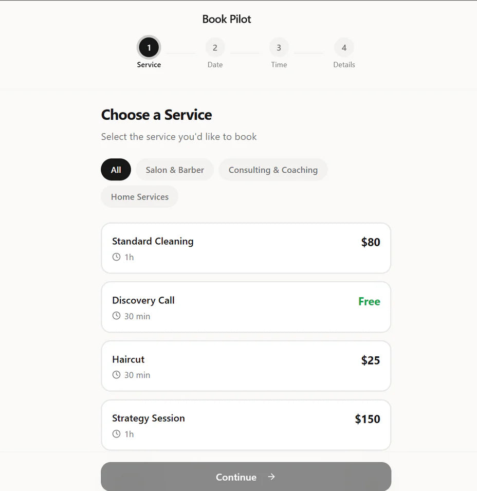 Book Pilot | Appointment & Booking App