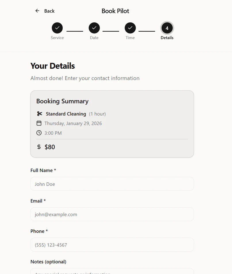 Book Pilot | Appointment & Booking App