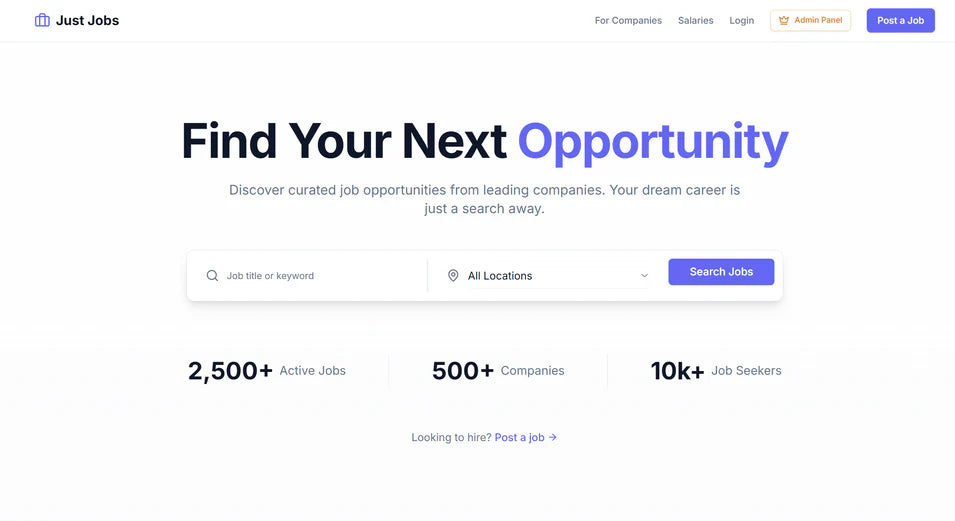 Just Jobs | Job Posting & Recruitment App