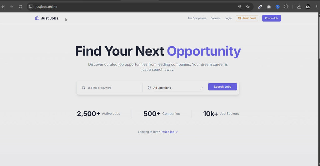 Just Jobs | Job Posting & Recruitment App